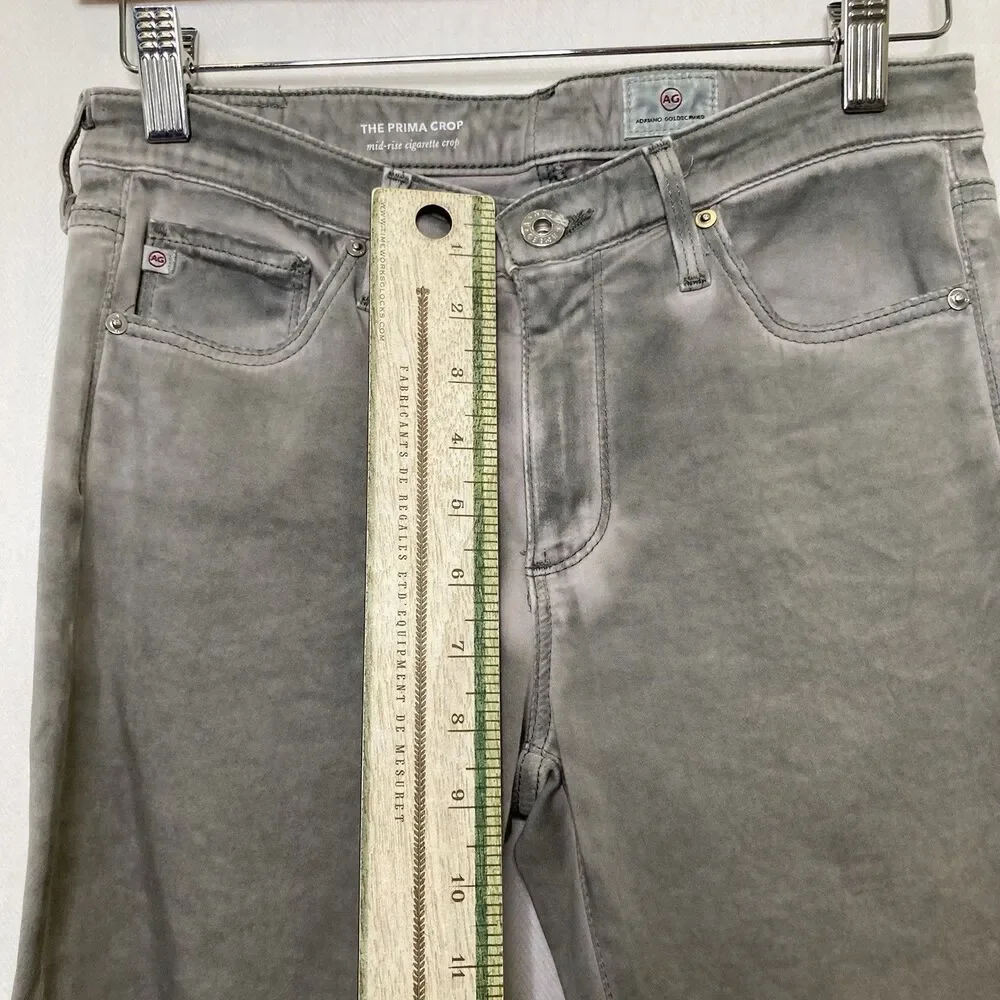 Adriano Goldschmied Anthropologie The Prima Crop Cigarette Jeans Pants Gray 26 - Picture 12 of 12